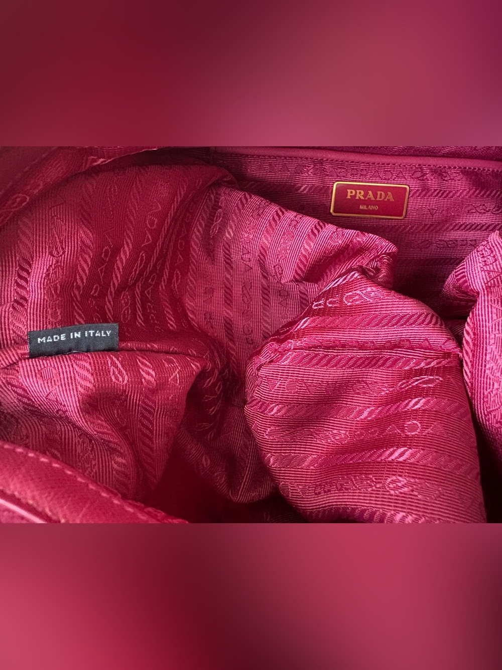 Prada Pink Tessuto Nylon Tote Bag with Gold Hardware - Picture 5 of 7